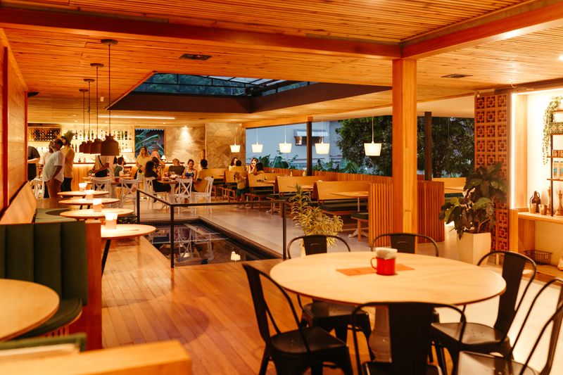 Interior of Hangry Joe's restaurant in Franklin, Indiana