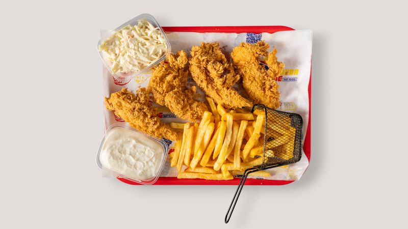 Hangry Joe's spicy seasonal hot chicken plate